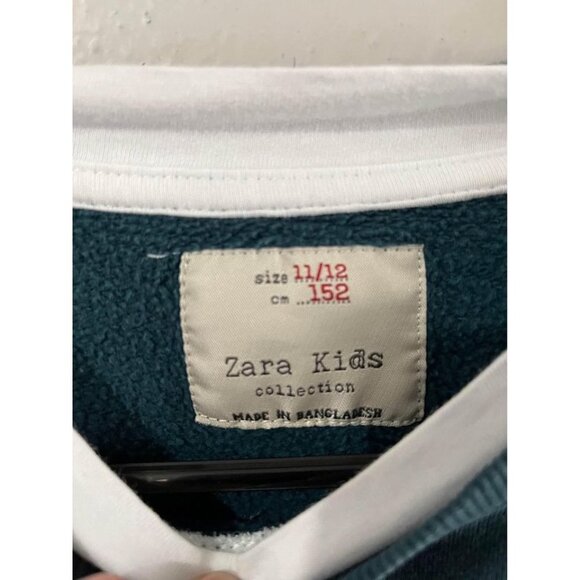 Zara Kids Pullover Sweatshirt Size 11/12 hunter green - Picture 3 of 5